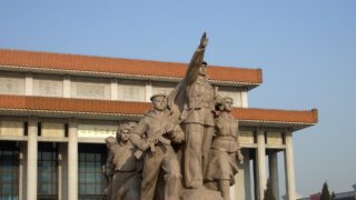 památník, čína, socha, vojáci, voják, válka