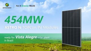 Fotovoltaické moduly Astronergy TOPCon o výkonu 454MW pro velký brazilský projekt