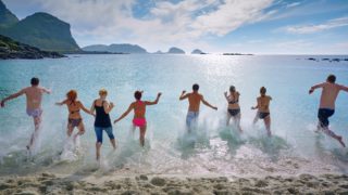 pláž; dovolená; moře; Norsko