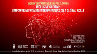 Začíná možnost registrace účasti k akci Women’s Entrepreneurship Accelerator Event při UNGA78 značící milník čtyřletého výročí