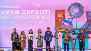 Prezident Joko Widodo ocenil na zahájení výstavy UMKM EXPO(RT) BRILIANPRENEUR 2023 podporu BRI při rozvoji malých a středních podniků