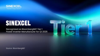 Společnost SINEXCEL byla uznána jako výrobce střídačů energie Tier 1 ze strany BloombergNEF pro 1.&nbsp;čtvrtletí 2026