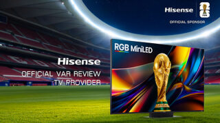 Televizory Hisense RGB MiniLED podporují systém VAR na Mistrovství světa ve fotbale FIFA 2026™