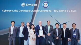Envision Energy získala certifikát TÜV SÜD pro řídicí systém větrných elektráren